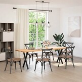 vidaXL Eettafelpoten X-vormig (2 stuks) - Staal Zwart, 34% Korting