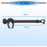 Afsluitbare Fietsendrager Framehouder 45 cm (Zwart)
