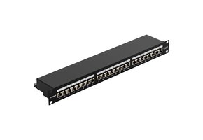 CAT 7 Patchpaneel 24 Poorts RJ45 Afgeschermd | 19" Rackmontage | Netwerkswitch