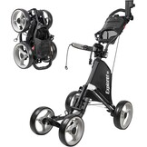 Golftrolley 4-wiel Explorer V8 Donkergrijs | Compact Opvouwbaar | Nu 54% Korting
