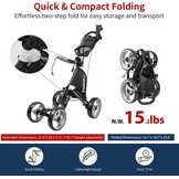 Golftrolley 4-wiel Explorer V8 Donkergrijs | Compact Opvouwbaar | Nu 54% Korting