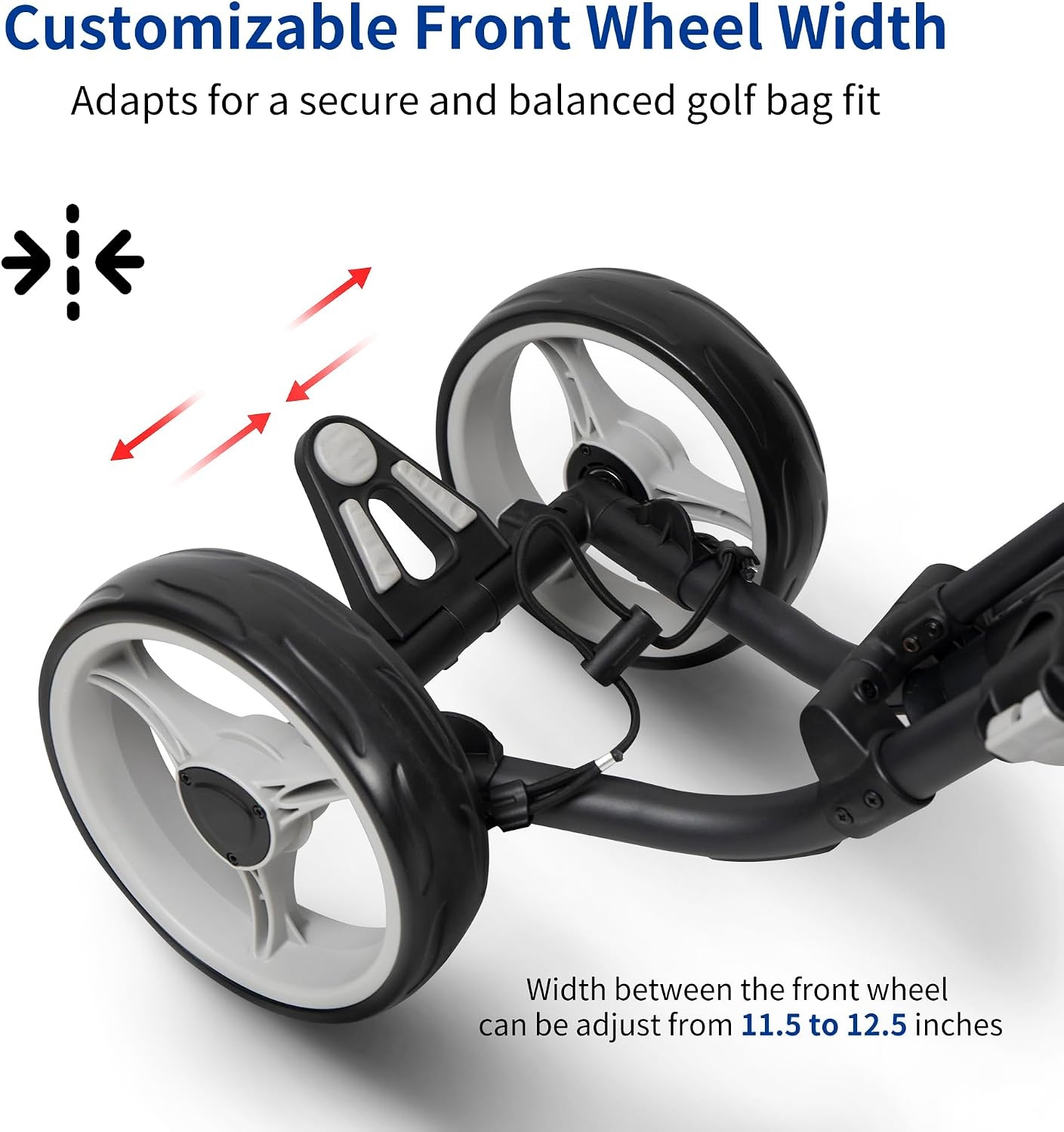 Golftrolley 4-wiel Explorer V8 Donkergrijs | Compact Opvouwbaar | Nu 54% Korting