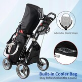 Golftrolley 4-wiel Explorer V8 Donkergrijs | Compact Opvouwbaar | Nu 54% Korting