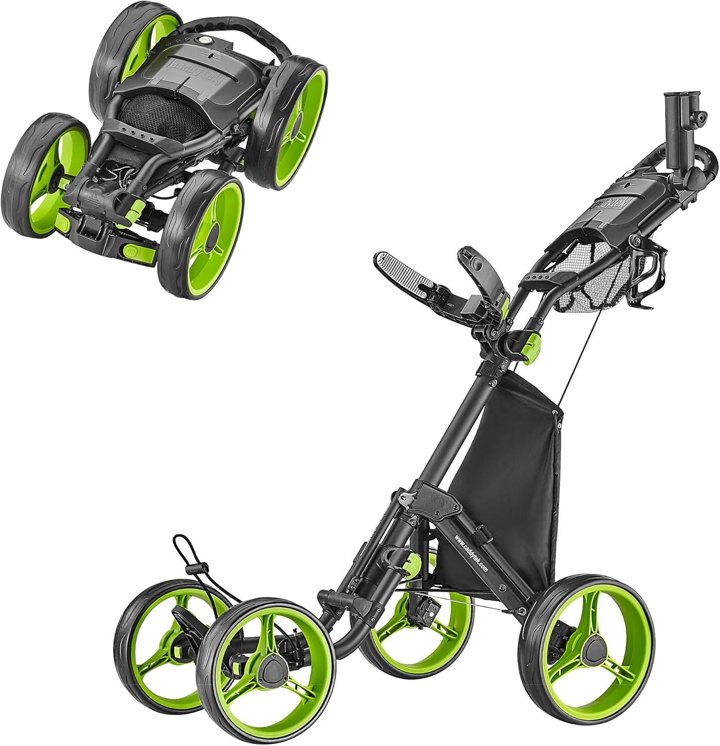 Golftrolley 4-wiel Explorer V8 Donkergrijs | Compact Opvouwbaar | Nu 54% Korting
