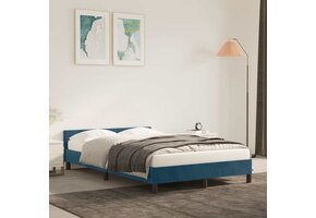 Donkerblauw fluwelen bedframe 120x190 cm - 52% korting
