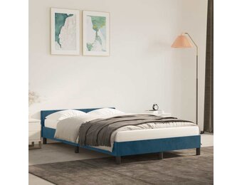 Donkerblauw fluwelen bedframe 120x190 cm - 52% korting