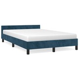 Donkerblauw fluwelen bedframe 120x190 cm - 52% korting
