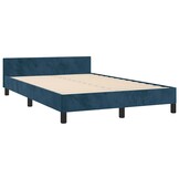Donkerblauw fluwelen bedframe 120x190 cm - 52% korting