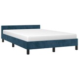 Donkerblauw fluwelen bedframe 120x190 cm - 52% korting
