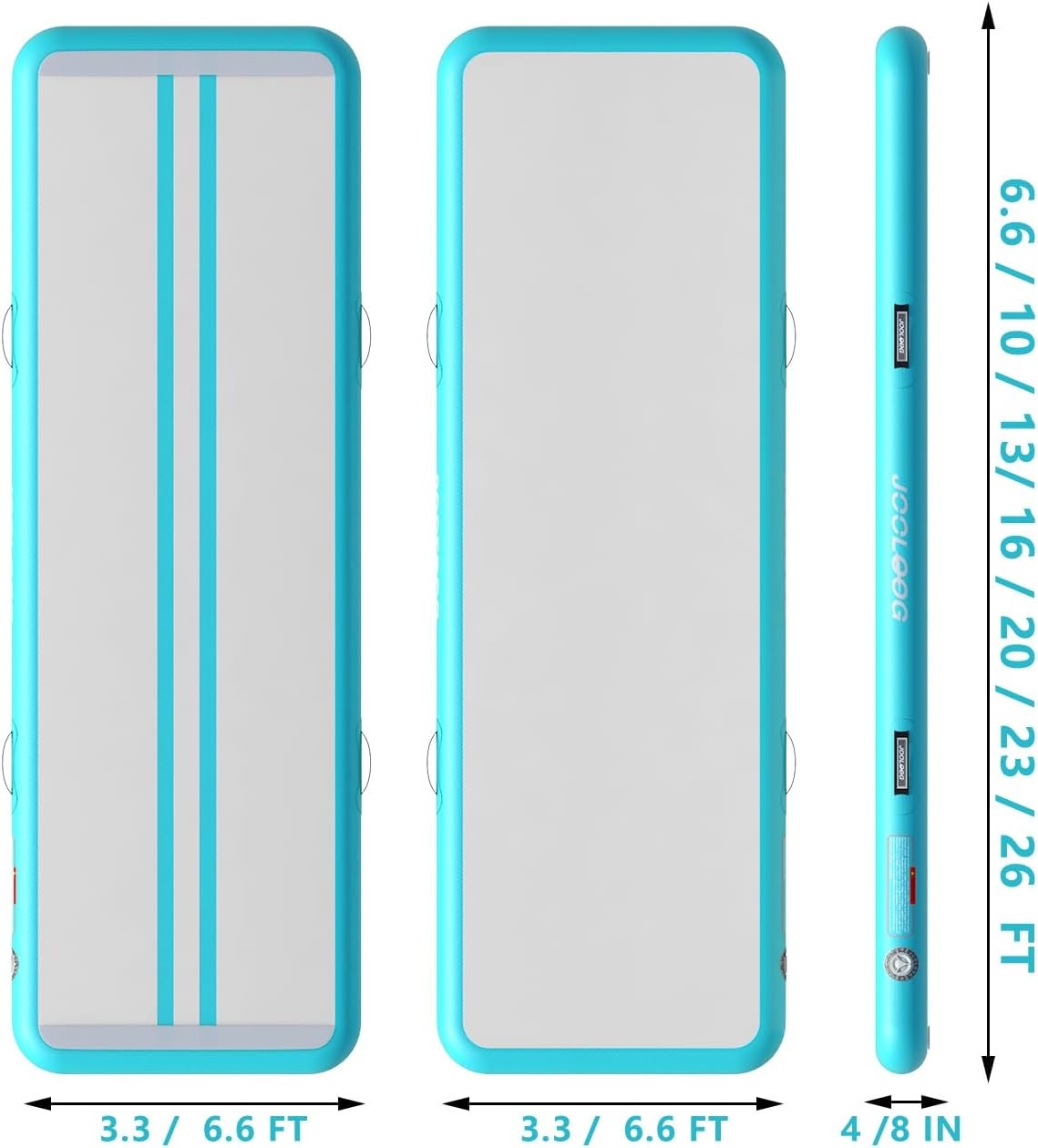 Opblaasbare Turnmat Airtrack 300x100x20cm Groen (35% Korting)
