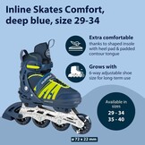 Hudora Inlineskates Blauw Gestreept Maat 29-34 - 61% Korting