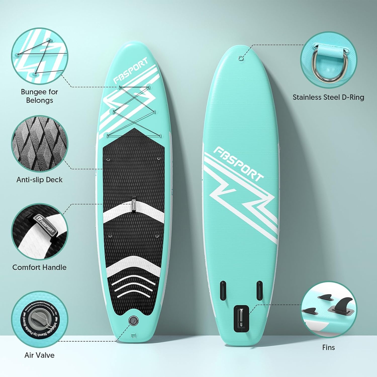 Opblaasbaar SUP Board (15cm dik) - 59% Korting!
