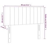 Hoofdbord stof donkergrijs 90x5x78/88 cm - 58% korting