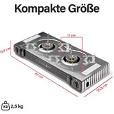 Camping Gasfornuis 2 Pits met Piëzo - 29% Korting