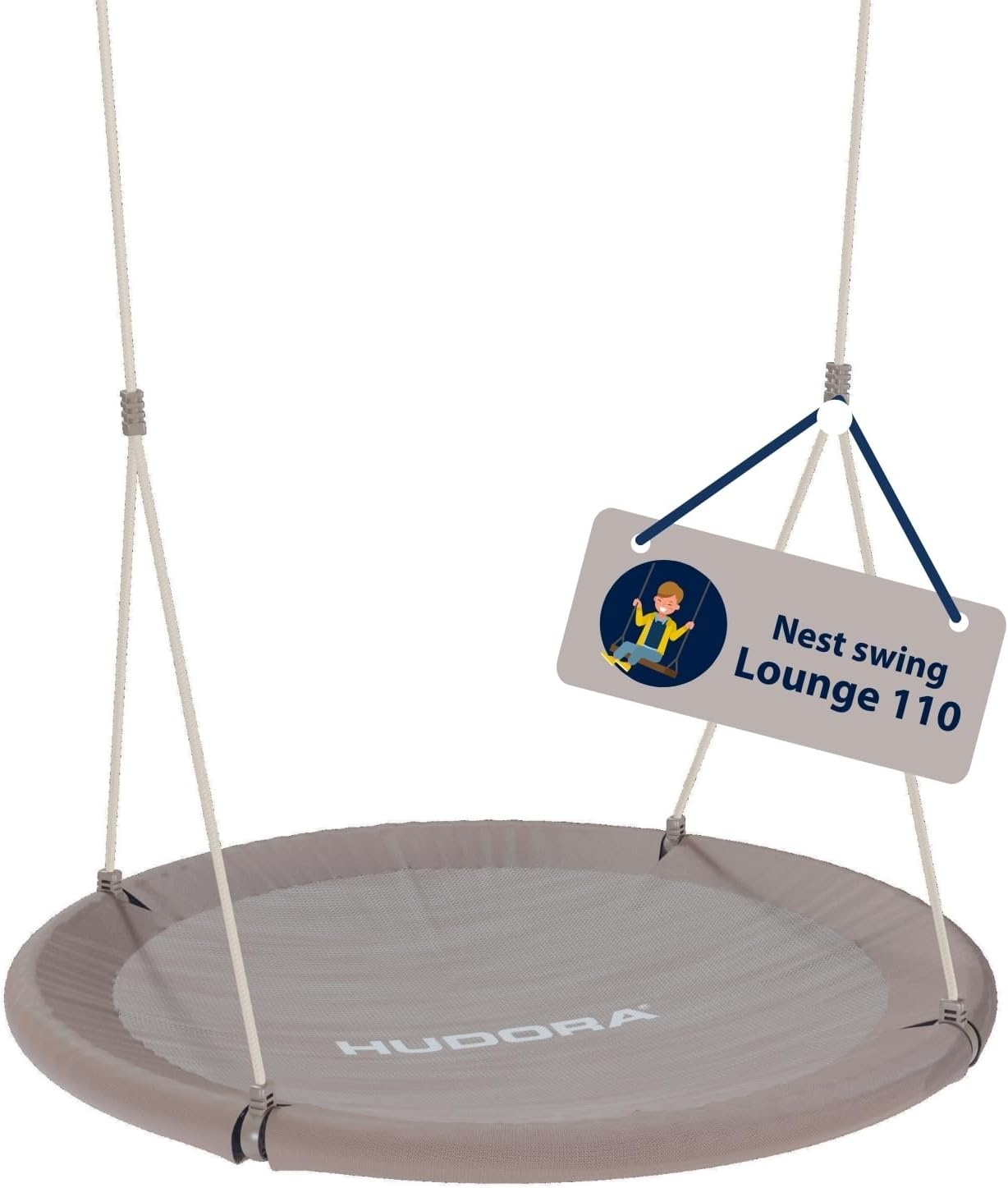 HUDORA Nestschommel Lounge 110cm Zand - 54% Korting