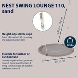HUDORA Nestschommel Lounge 110cm Zand - 54% Korting
