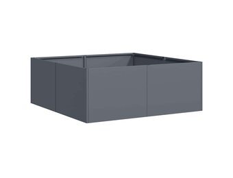 vidaXL Stalen Plantenbak 80x80x30 cm Antraciet - 34% Korting!