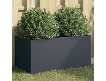 Antraciete Stalen Plantenbak 62x30x29 cm - 34% Korting