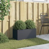 Antraciete Stalen Plantenbak 62x30x29 cm - 34% Korting