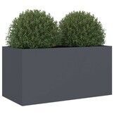 Antraciete Stalen Plantenbak 62x30x29 cm - 34% Korting