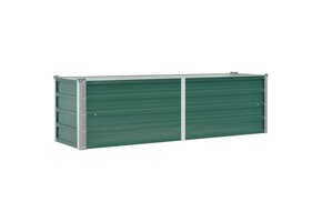 Verhoogde Plantenbak Metaal Groen 160x40x45 cm - 33% Korting