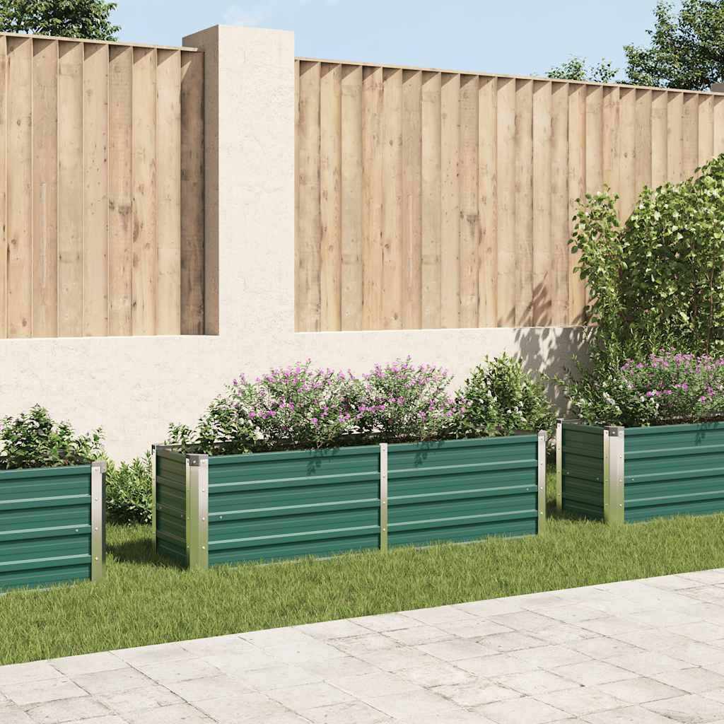 Verhoogde Plantenbak Metaal Groen 160x40x45 cm - 33% Korting