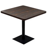 vidaXL Bistrotafel Donker Essen MDF & Staal - 80x80 cm - 35% Korting