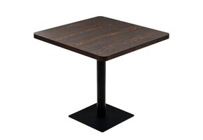 vidaXL Bistrotafel Donker Essen MDF & Staal - 80x80 cm - 35% Korting