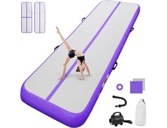 Airtrack matte Gymnastics Mat 10 cm/20 cm Thick Training Mat 3/4M/5M/6M/7M/8M/9M/10M/11M/12M Gym Mat Inflatable Track Gymnastics Tumbling Gymnastics Gymnastics with Air Pump