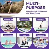 Airtrack matte Gymnastics Mat 10 cm/20 cm Thick Training Mat 3/4M/5M/6M/7M/8M/9M/10M/11M/12M Gym Mat Inflatable Track Gymnastics Tumbling Gymnastics Gymnastics with Air Pump
