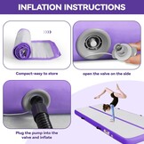 Airtrack matte Gymnastics Mat 10 cm/20 cm Thick Training Mat 3/4M/5M/6M/7M/8M/9M/10M/11M/12M Gym Mat Inflatable Track Gymnastics Tumbling Gymnastics Gymnastics with Air Pump
