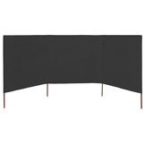 vidaXL Windscherm 3-panelen 400x120 cm stof antraciet