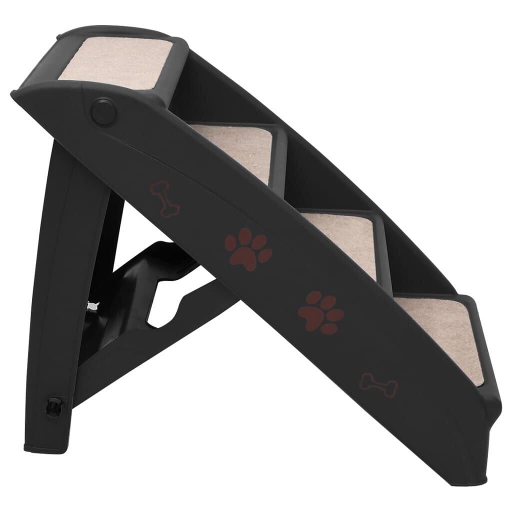 vidaXL Hondentrap inklapbaar 62x40x49,5 cm zwart