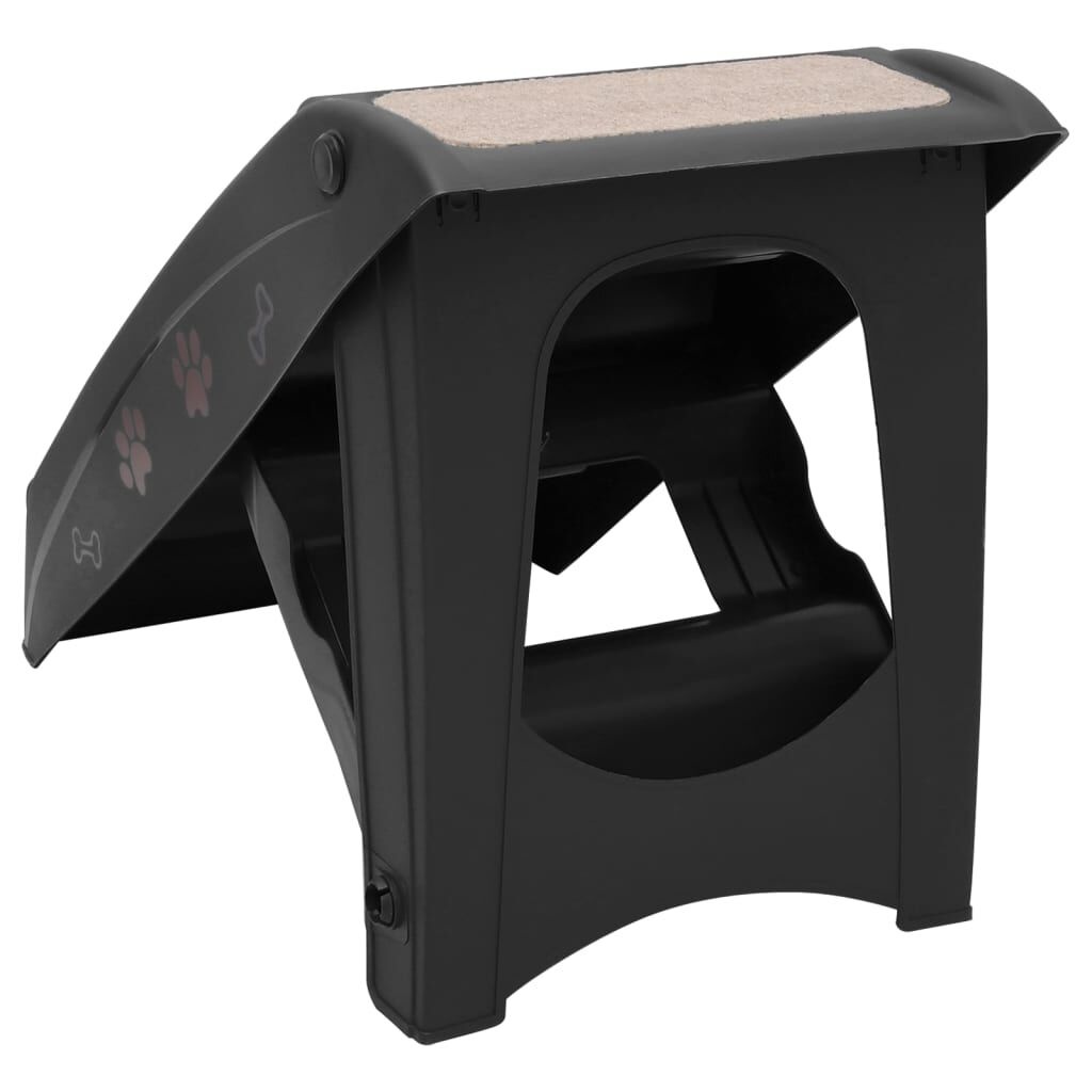 vidaXL Hondentrap inklapbaar 62x40x49,5 cm zwart