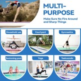 Opblaasbare Gymnastiek Mat 10/20cm dik, 2-12 meter lengte, met Luchtpomp