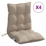 VidaXL Stoelkussens Oxford Stof Taupe (4 Stuks) - 47% Korting!