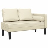 VidaXL Chaise Longue Kunstleer Crème - 41% Korting