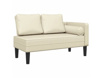 VidaXL Chaise Longue Kunstleer Crème - 41% Korting