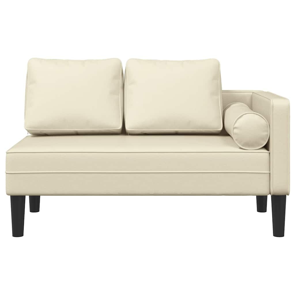 VidaXL Chaise Longue Kunstleer Crème - 41% Korting