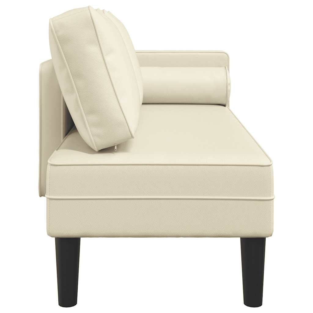 VidaXL Chaise Longue Kunstleer Crème - 41% Korting