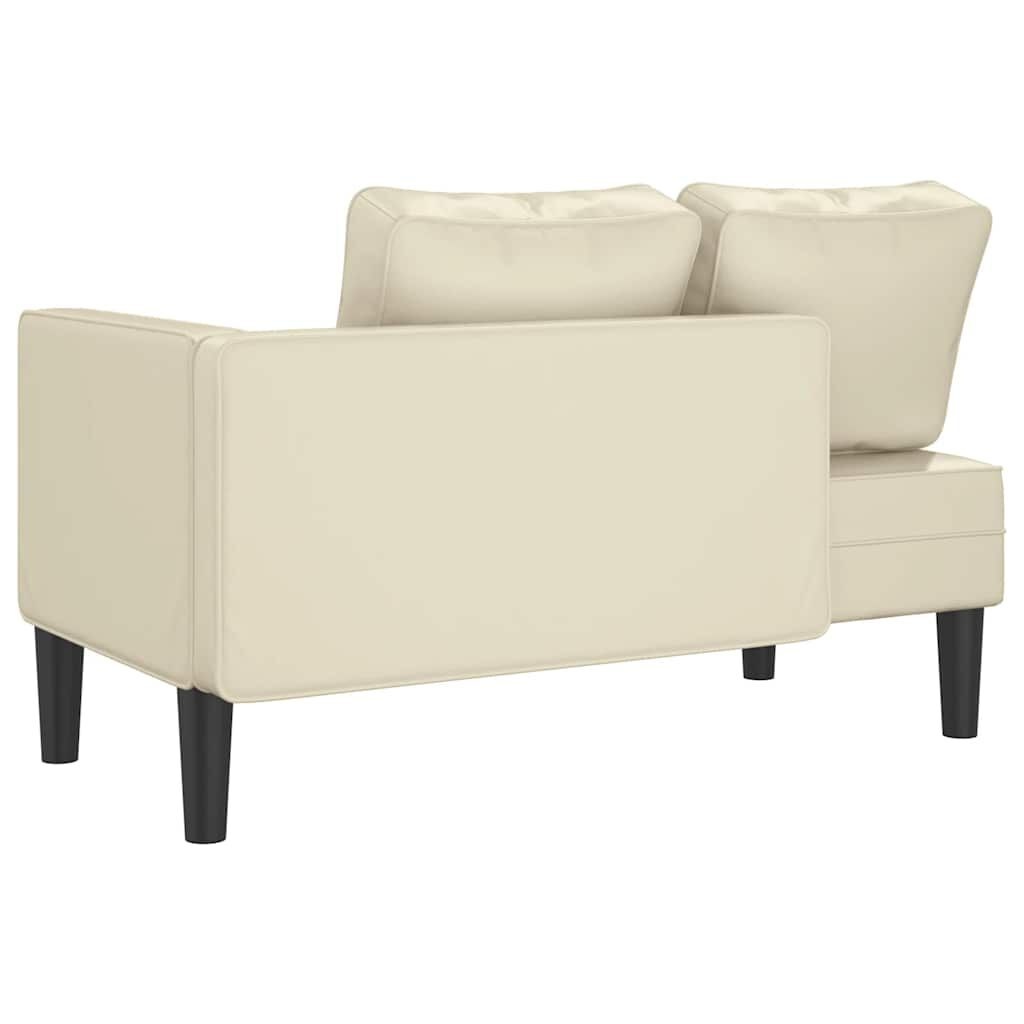 VidaXL Chaise Longue Kunstleer Crème - 41% Korting