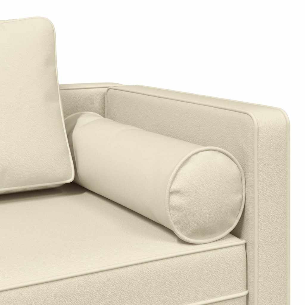 VidaXL Chaise Longue Kunstleer Crème - 41% Korting