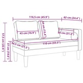 VidaXL Chaise Longue Kunstleer Crème - 41% Korting