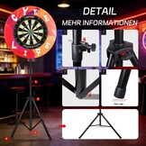 CyeeLife Professionele dartbord-standaard voor klassieke en elektronische dartboards, ZD04A