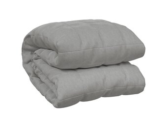 vidaXL Verzwaringsdeken 122x183 cm 9 kg stof grijs