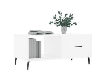 vidaXL Salontafel 90x50x40 cm bewerkt hout wit