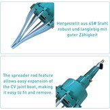 CV-scharniermanchetten, asmanchettenspreider, aandrijfas manchet, pneumatische montage, universele joint boot installatiegereedschap voor auto, machine verwijderen (metaal, groen)