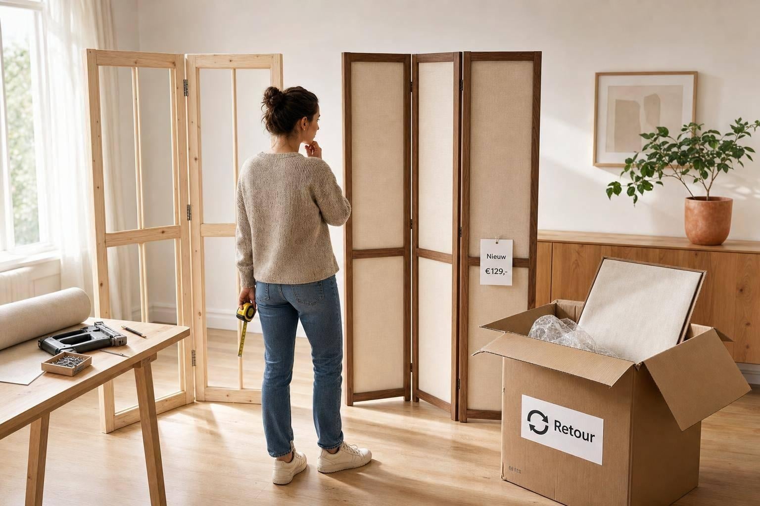 Kamerscherm zelf maken of kopen? Kosten, materialen en wanneer retour slimmer is