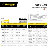 Cressi Lightweight Well-Balanced Open Heel Scuba Diving Fins - Pro Light: Made in Italy