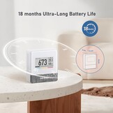 Inkbird Bluetooth CO2 Meter, IAM-T1 Luchtkwaliteitsmeter | Thermometer Hygrometer Luchtdruk met Elektronisch Inktscherm, App Monitor, 18 Maanden Batterijduur, voor Thuis, Op Kantoor